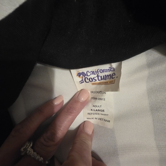 California Costume Collection Mens Referee Striped Halloween Shirt Hat 3XL NOTE - Picture 4 of 9